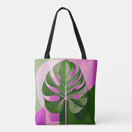 Mid-Century Modern Hawaiian Hibiscus Beach Bag Draagtas (Achterkant)