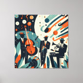 Mid Century Modern Jazz Age Trio Canvas Afdruk (Voorkant)