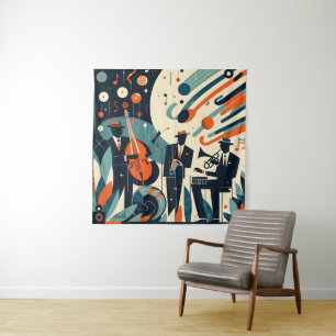 Mid Century Modern Jazz Age Trio Wandkleed
