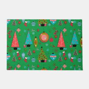 Mid-Century Modern Kerstgroen Deurmat