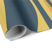 Mid Century Modern Lounge Marine Mosterdpatroon Cadeaupapier (Rol Hoek)