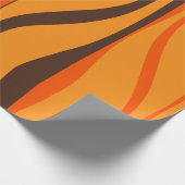 Mid Century Modern Lounge Pattern 70s Sinaasappel Cadeaupapier (Hoek)