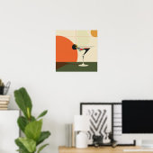 "Mid-Century Modern Martini" Art Print. Poster (Thuiskantoor)