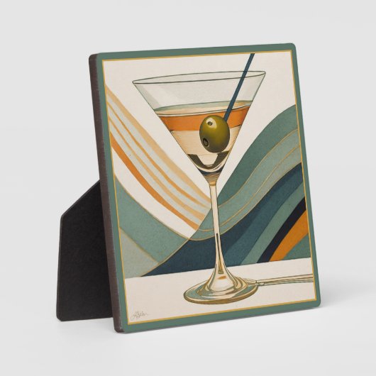 Mid Century Modern Martini Cocktail Hour Fotoplaat (Voorkant)