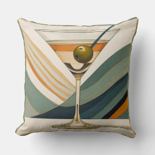 Mid Century Modern Martini Cocktail Hour Kussen