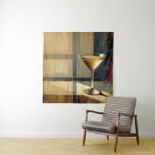 Mid Century Modern Martini in a Moonbeam Wandkleed (In situ)