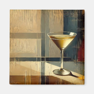 Mid Century Modern Martini in een Maanstraal Magneet