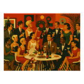 Mid Century Modern Martini Intellectuals Christmas Perfect Poster (Voorkant)