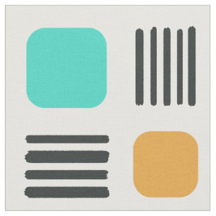 Mid Century Modern Minimalist Squares Lines Stof
