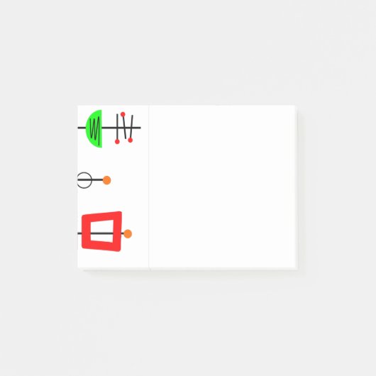 Mid Century Modern Mobile Post-it® Notes (Voorkant)