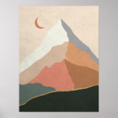 Mid Century Modern Mountains Abstract Poster (Voorkant)