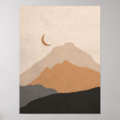 Mid Century Modern Mountains Abstract Poster (Voorkant)