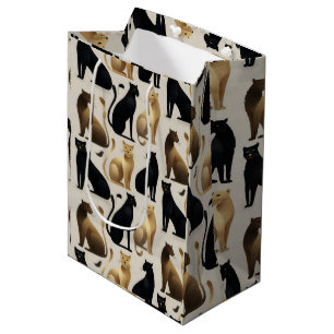 Mid-Century Modern Naadloos Luipaard Patroon Medium Cadeauzakje
