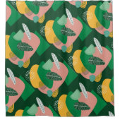 Mid Century Modern No 1 Groen Douchegordijn (Voorkant)