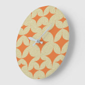 Mid Century Modern Oranje Diamond Large Clock Grote Klok (Hoek)