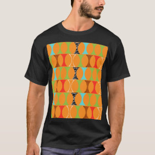Mid Century Modern Oranje Patroon T-Shirt
