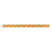 Mid Century Modern Oranje Pattern Ribbon Lint (Voorkant)