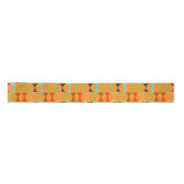 Mid Century Modern Oranje Pattern Ribbon Lint (Voorkant)