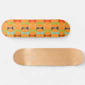 Mid Century Modern Oranje Pattern Skateboard (Horizontaal)