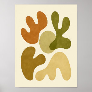 Mid Century Modern Organische Abstractie Poster