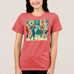 Mid Century Modern Party De Martini Dans Tri-Blend Shirt