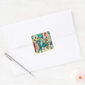 Mid Century Modern Party De Martini Dans Vierkante Sticker (Envelop)