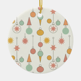 Mid-Century Modern Pastel Geometric Pattern Decor Keramisch Ornament