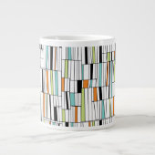 Mid Century Modern Patroon Extra Grote Beker (Voorkant)