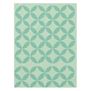 Mid Century Modern Patroon in Mint Green Art Tafelkleed