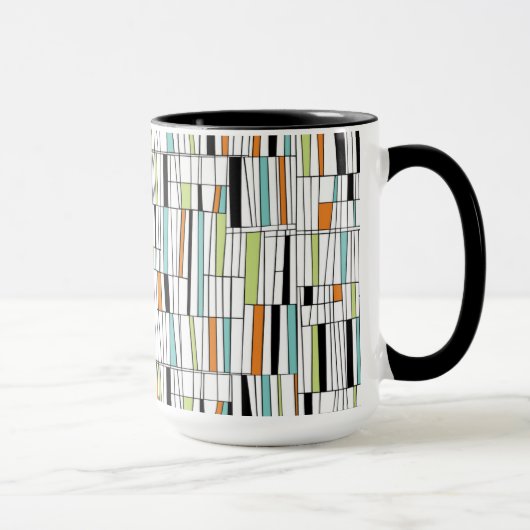 Mid Century Modern Patroon Mok (Rechts)