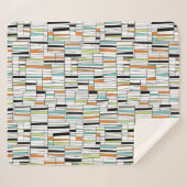 Mid Century Modern Patroon Sherpa Deken (Voorkant (horizontaal))