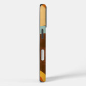 Mid-Century Modern Pattern Blauwgroen Sinaasappel  Case-Mate iPhone Case (Achterkant / Rechts)