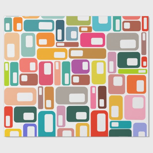 Mid-Century Modern Pattern Cadeaupapier (Vlak)