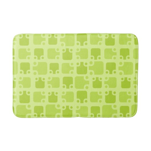 Mid Century Modern Pattern Chartreuse Badmat (Voorkant)