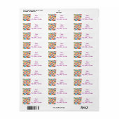 Mid-Century Modern Pattern Etiket (Full Sheet)