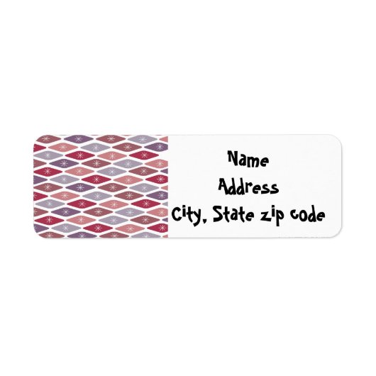 Mid-Century Modern Pattern Etiket (Voorkant)