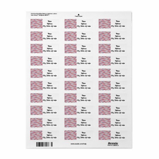 Mid-Century Modern Pattern Etiket (Full Sheet)