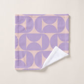 Mid Century Modern Pattern Lavender Bad Handdoek (Wasdoekje)