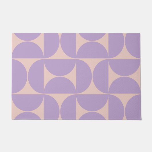 Mid Century Modern Pattern Lavender Deurmat (Voorkant)