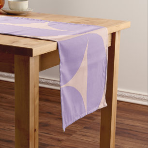 Mid Century Modern Pattern Lavender Korte Tafelloper