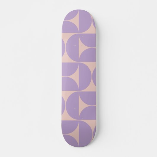 Mid Century Modern Pattern Lavender Skateboard (Voorkant)