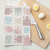 Mid Century Modern Pattern Pastel Theedoek (Quarter Fold)