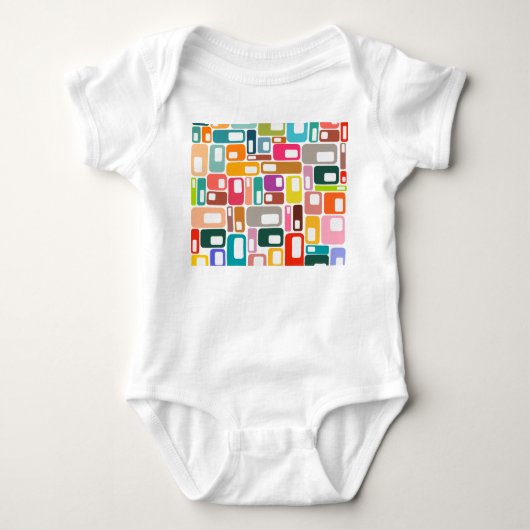 Mid-Century Modern Pattern Romper (Voorkant)