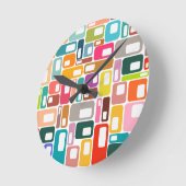 Mid-Century Modern Pattern Ronde Klok (Hoek)