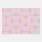 Mid Century Modern Pattern Soft Pastel Lila Inpakpapier Vel (Voorkant 3)