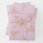 Mid Century Modern Pattern Soft Pastel Lila Inpakpapier Vel (In situ)