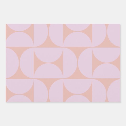 Mid Century Modern Pattern Soft Pastel Lila Inpakpapier Vel (Voorkant)