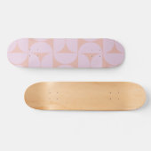 Mid Century Modern Pattern Soft Pastel Lila Skateboard (Horizontaal)