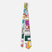 Mid-Century Modern Pattern Stropdas (Achterkant)