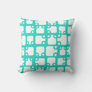 Mid Century Modern Pattern Turquoise 2 Kussen